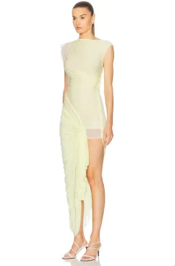 Christopher Esber Melon Galatea Asymmetric Long Dress - Size 10 AU for rent on The Volte - image 3