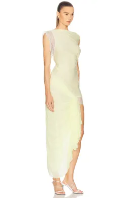 Christopher Esber Melon Galatea Asymmetric Long Dress - Size 10 AU for rent on The Volte - image 2