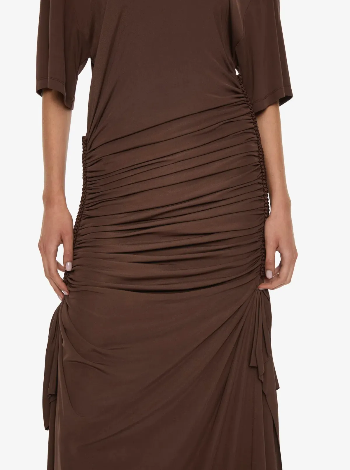 Christopher Esber Java Shibari Jersey Ruche Tee Dress - Size 4 AU - Image 4