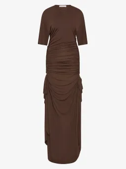 Christopher Esber Java Shibari Jersey Ruche Tee Dress - Size 4 AU for rent on The Volte - image 5