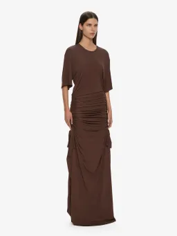 Christopher Esber Java Shibari Jersey Ruche Tee Dress - Size 4 AU for rent on The Volte - image 2