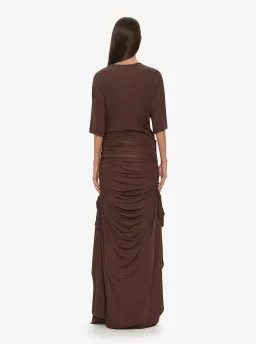 Christopher Esber Java Shibari Jersey Ruche Tee Dress - Size 4 AU for rent on The Volte - image 3