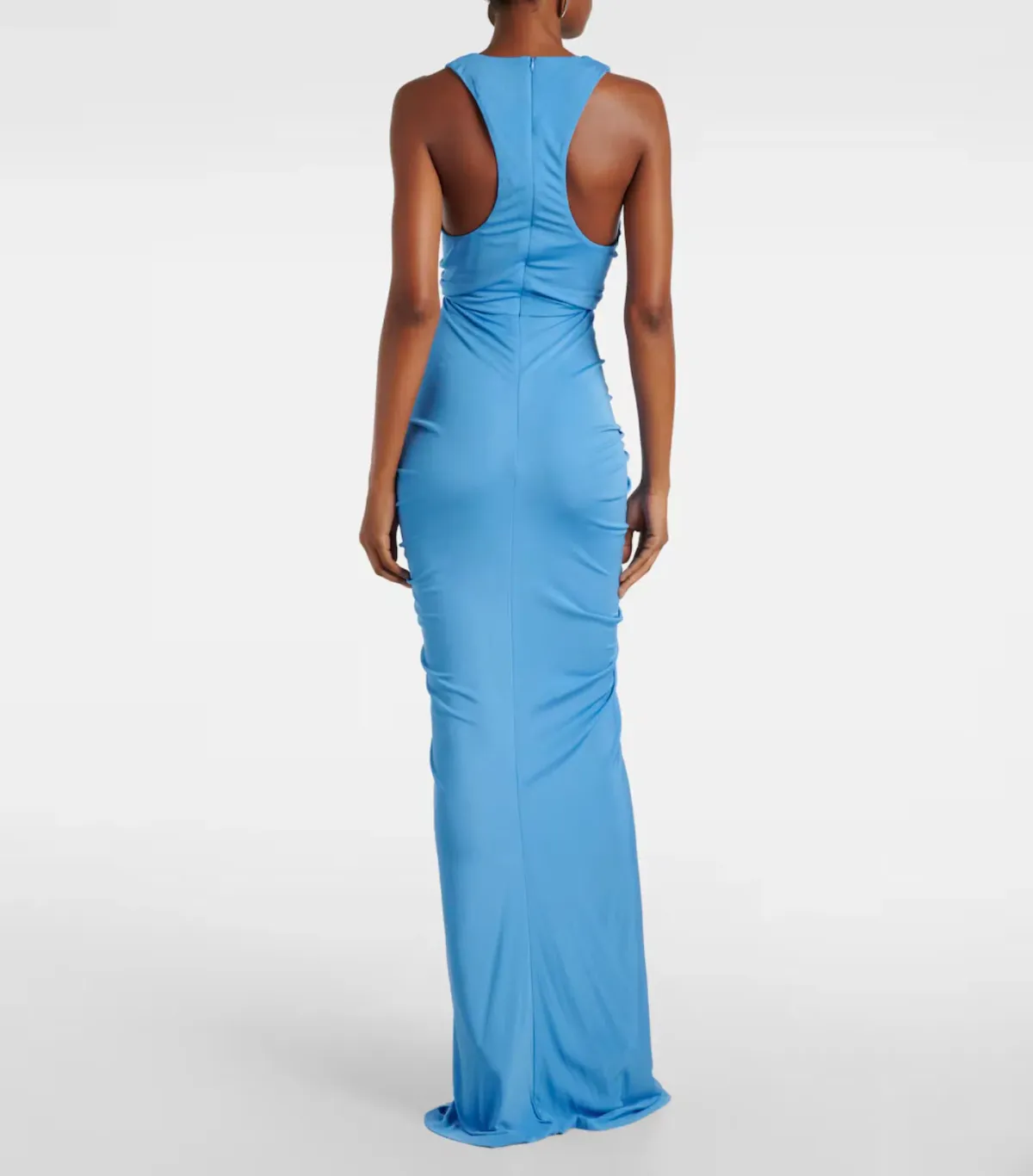 Christopher Esber Boston Blue Vivenda Drape Front Dress - Size 14 AU - Image 2