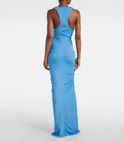 Christopher Esber Boston Blue Vivenda Drape Front Dress - Size 14 AU for rent on The Volte - image 2