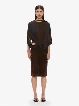 CHRISTOPHER ESBER ESPRESSO OUTLINE COLLISION DRESS - SIZE 14 AU for rent on The Volte - image 1