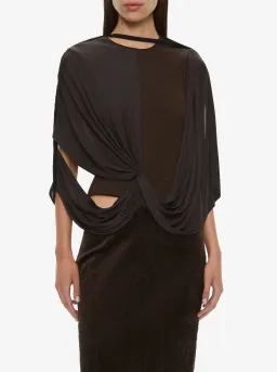 CHRISTOPHER ESBER ESPRESSO OUTLINE COLLISION DRESS - SIZE 14 AU for rent on The Volte - image 4