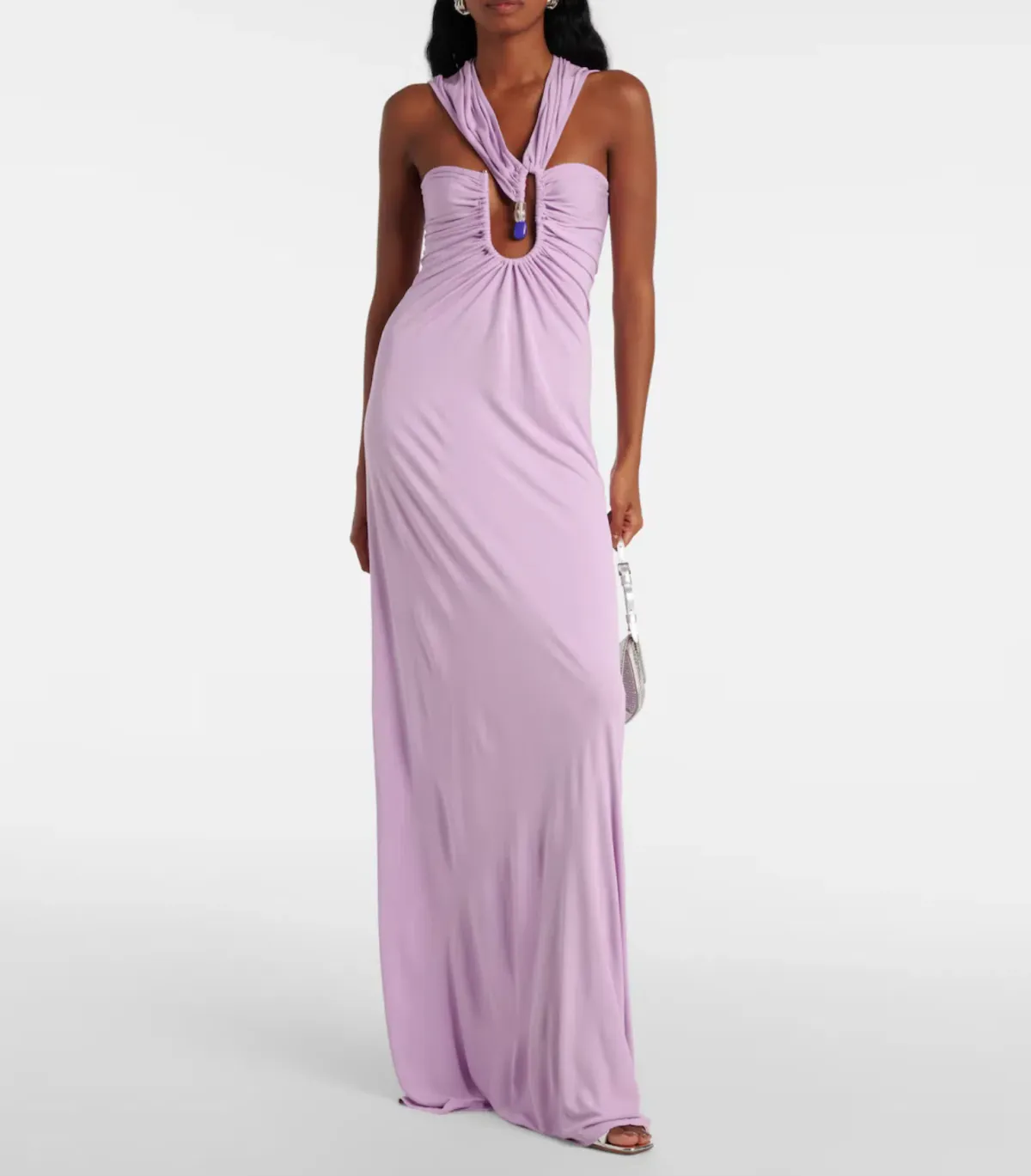 Christopher Esber Pink Tourmaline Helix Crystal Stone Dress - Size 10 AU - Image 1