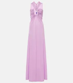Christopher Esber Pink Tourmaline Helix Crystal Stone Dress - Size 10 AU for rent on The Volte - image 4