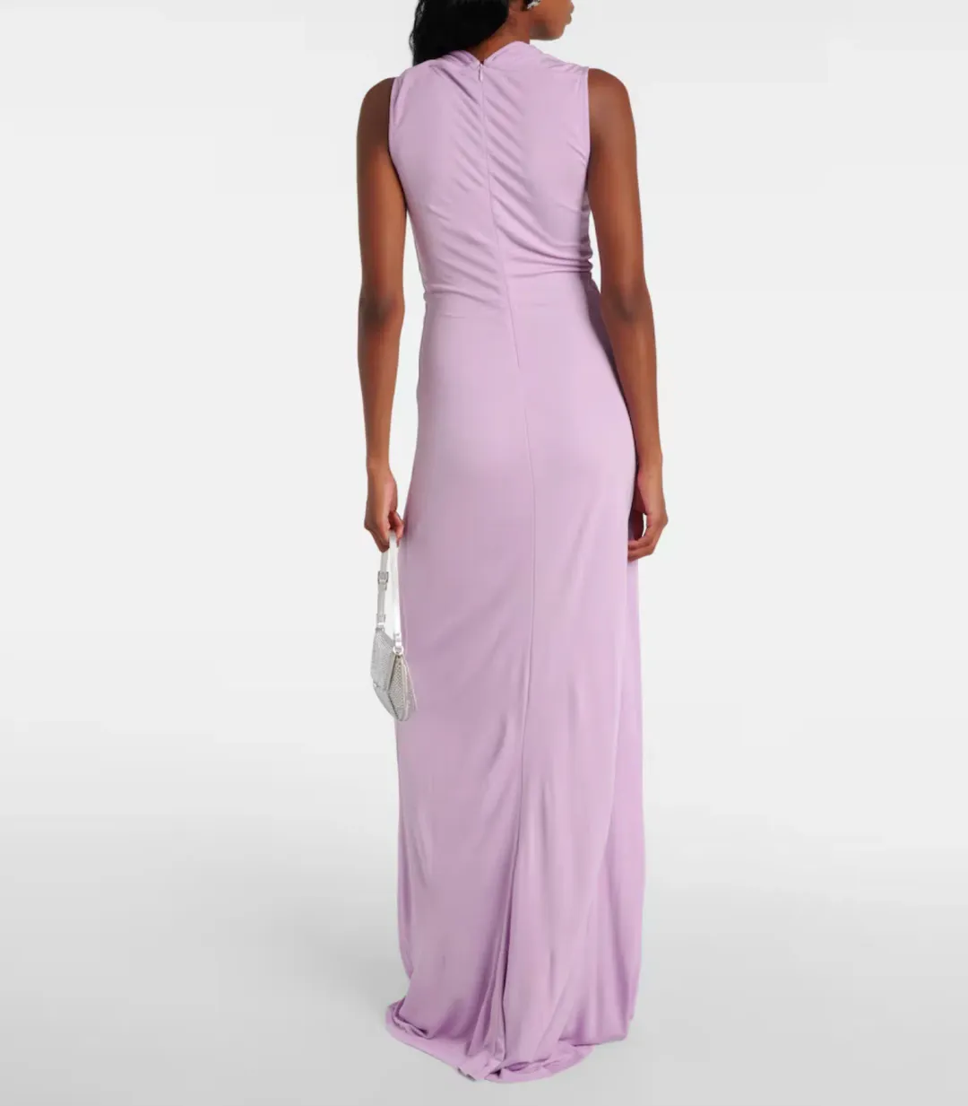 Christopher Esber Pink Tourmaline Helix Crystal Stone Dress - Size 10 AU for rent on The Volte - main image
