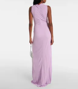 Christopher Esber Pink Tourmaline Helix Crystal Stone Dress - Size 10 AU for rent on The Volte - image 2