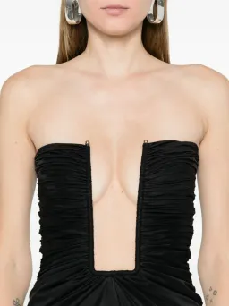 Christopher Esber Black Plunge Strapless Column Dress - Size 8 AU for rent on The Volte - image 4