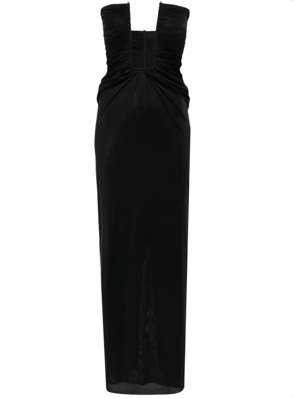 Christopher Esber Black Plunge Strapless Column Dress - Size 8 AU - Image 5