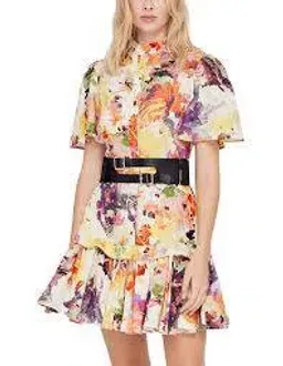 Leo Lin Poise Linen Mini Dress size AU 6 for rent on The Volte - image 4