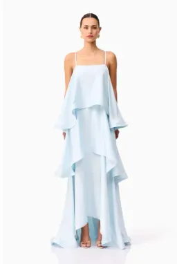 Elliatt Tilly Tiered Maxi Dress in Blue Size Medium for rent on The Volte - image 1
