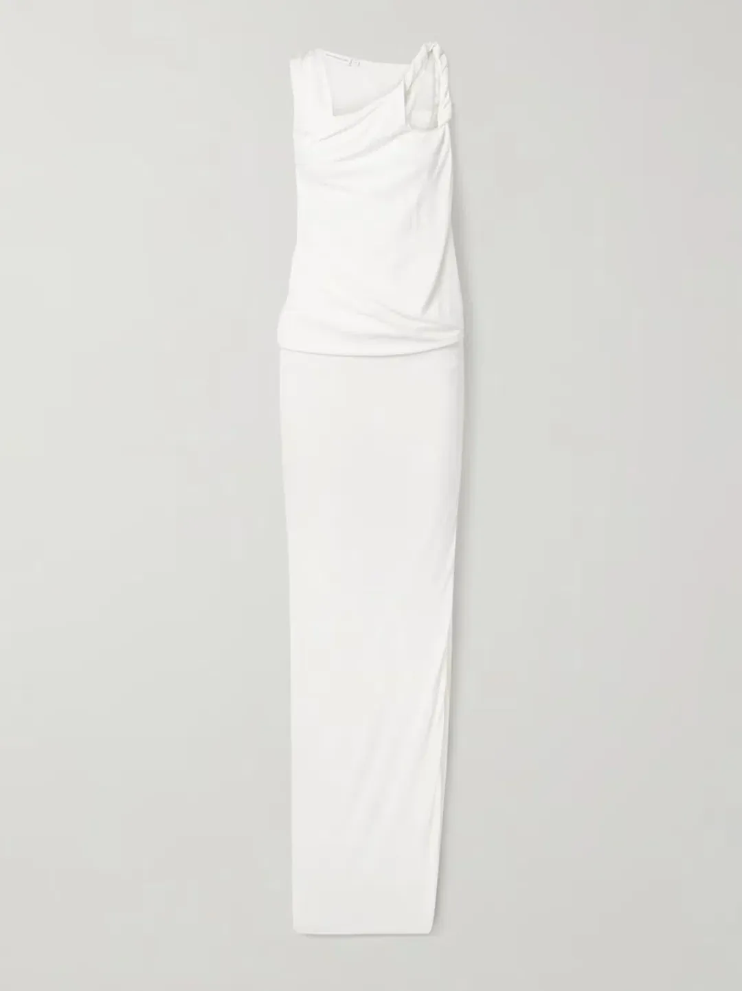 Christopher Esber White Ravelled Jersey Dress - Size 8 AU for rent on The Volte - main image