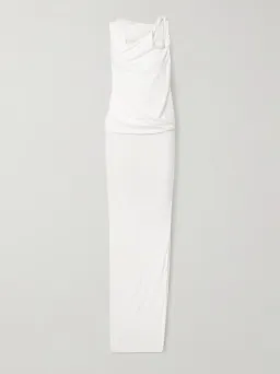 Christopher Esber White Ravelled Jersey Dress - Size 8 AU for rent on The Volte - image 3