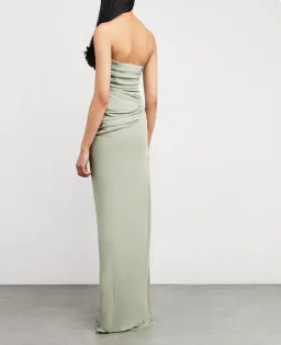 CHRISTOPHER ESBER SAGE ODESSA ARCED STRAPLESS GOWN - SIZE 8 AU for rent on The Volte - image 2