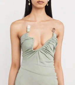 CHRISTOPHER ESBER SAGE ODESSA ARCED STRAPLESS GOWN - SIZE 8 AU for rent on The Volte - image 3