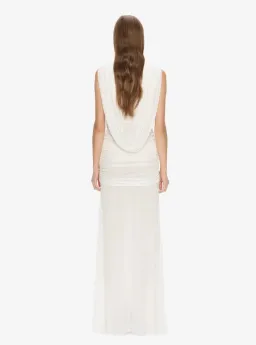 Christopher Esber White Ripple Drape Gown - Size 8 AU for rent on The Volte - image 3