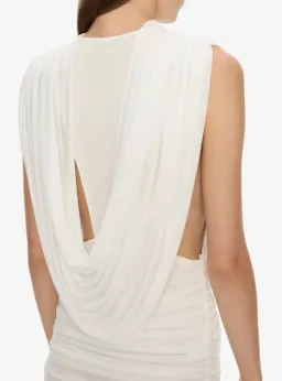 Christopher Esber White Ripple Drape Gown - Size 8 AU for rent on The Volte - image 5