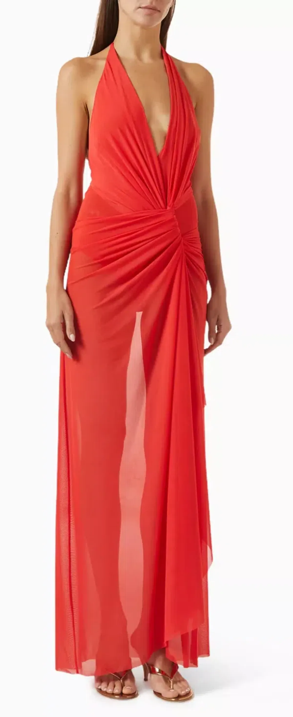 BEC & BRIDGE XANTHI V NECK MAXI DRESS SIZE 8 for rent on The Volte - main image