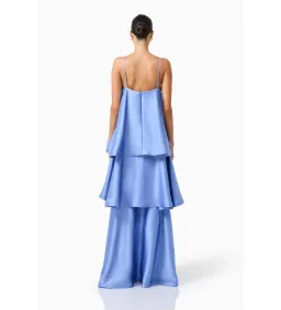 Elliatt Poselia Tiered Gown Dress in Slate Blue Size L/AU12 for rent on The Volte - image 3