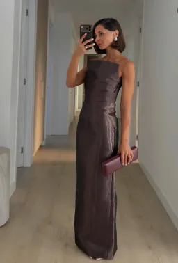 Eliya the label Tatum dress chocolate size XS (6) for rent on The Volte - image 1