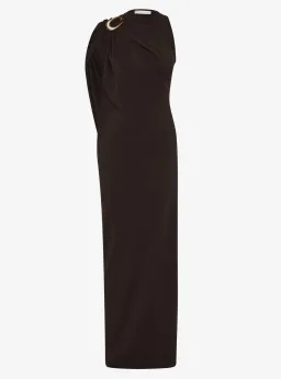 Christopher Esber Espresso Stone Pin Column Tee Dress - Size 8 AU for rent on The Volte - image 5