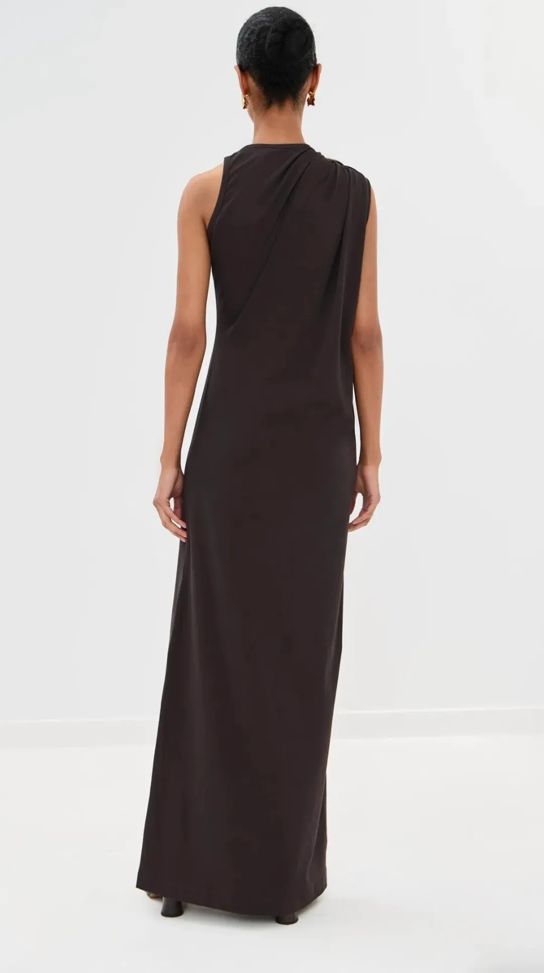 Christopher Esber Espresso Stone Pin Column Tee Dress - Size 8 AU for rent on The Volte - main image