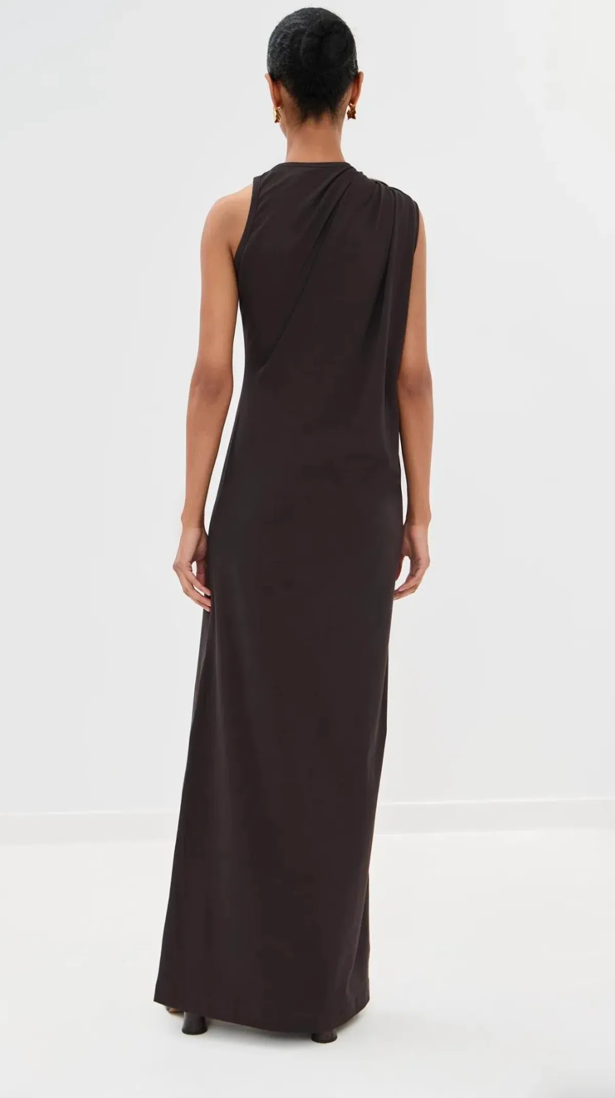 Christopher Esber Espresso Stone Pin Column Tee Dress - Size 8 AU - Image 4