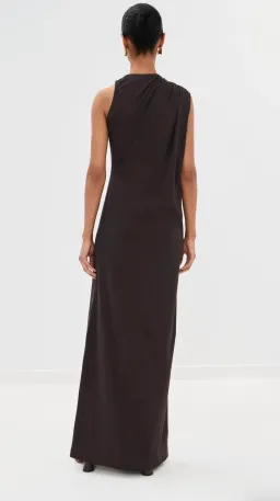 Christopher Esber Espresso Stone Pin Column Tee Dress - Size 8 AU for rent on The Volte - image 4