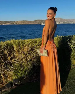 Arcina Ori Santina Dress in Tangerine Size XS / AU 6 for rent on The Volte - image 4