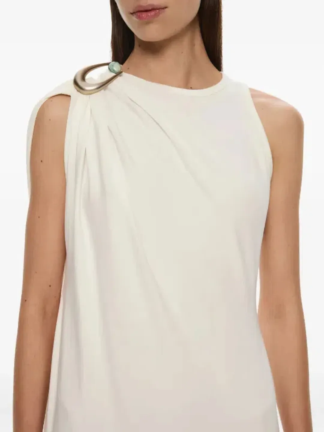 Christopher Esber White Stone Pin Column Tee Dress - Size 6 AU for rent on The Volte - main image