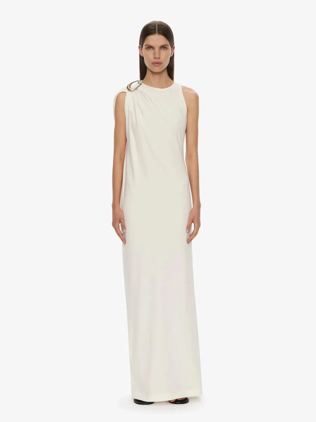 Christopher Esber White Stone Pin Column Tee Dress - Size 6 AU for rent on The Volte - main image