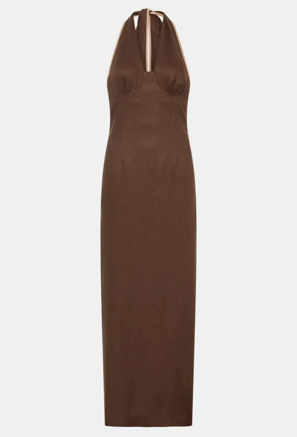 Sir The Label Chocolate Affogato Halter Midi Dress - Size 1 /8 AU - Image 4