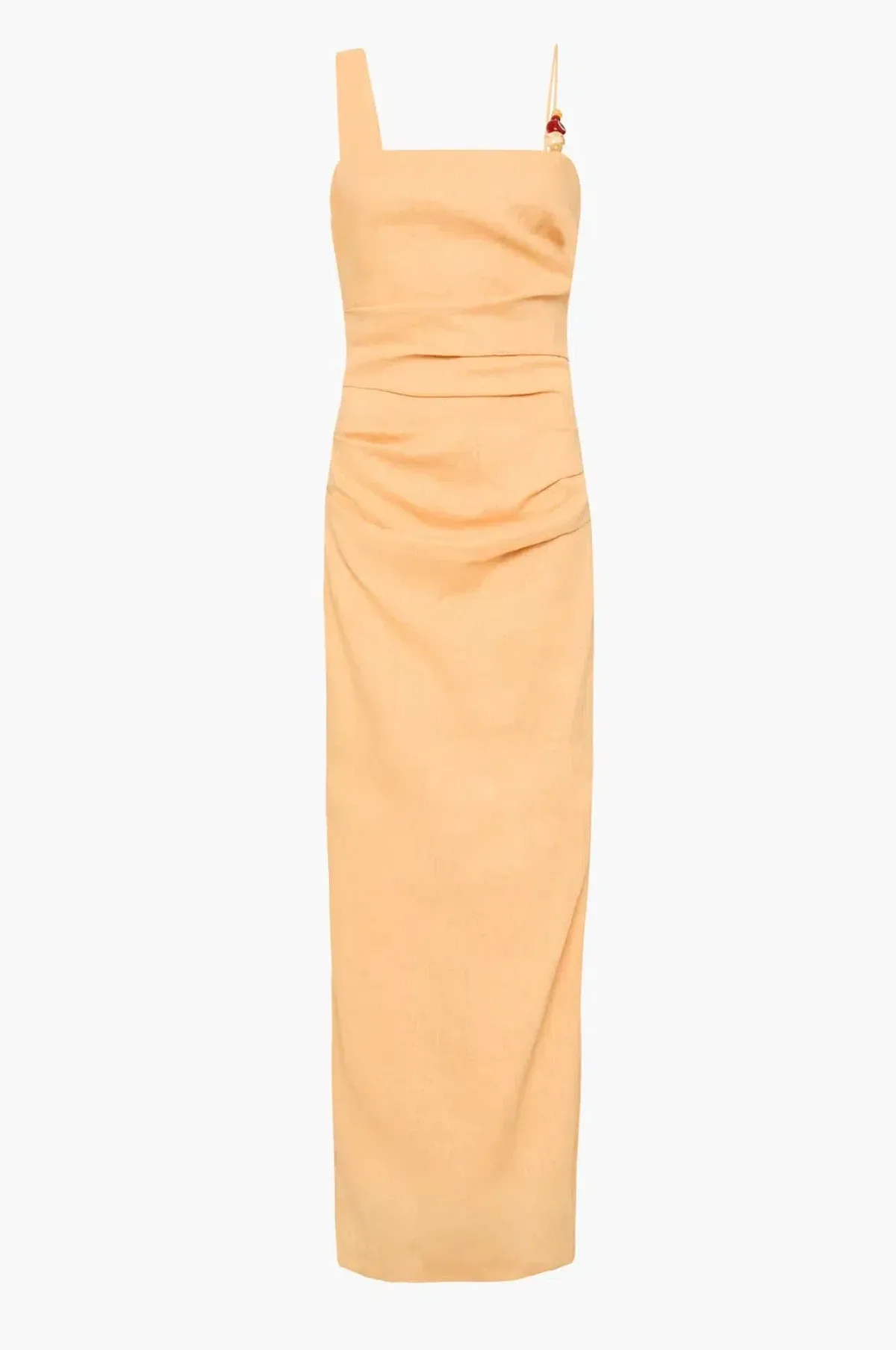 Sir The Label Light Tan Antonia Beaded Midi Dress. Size 3/12 AU - Image 5