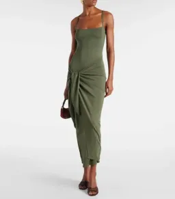 Sir The Label Khaki Yolana Tie Dress - Size 3/ 12 AU for rent on The Volte - image 1