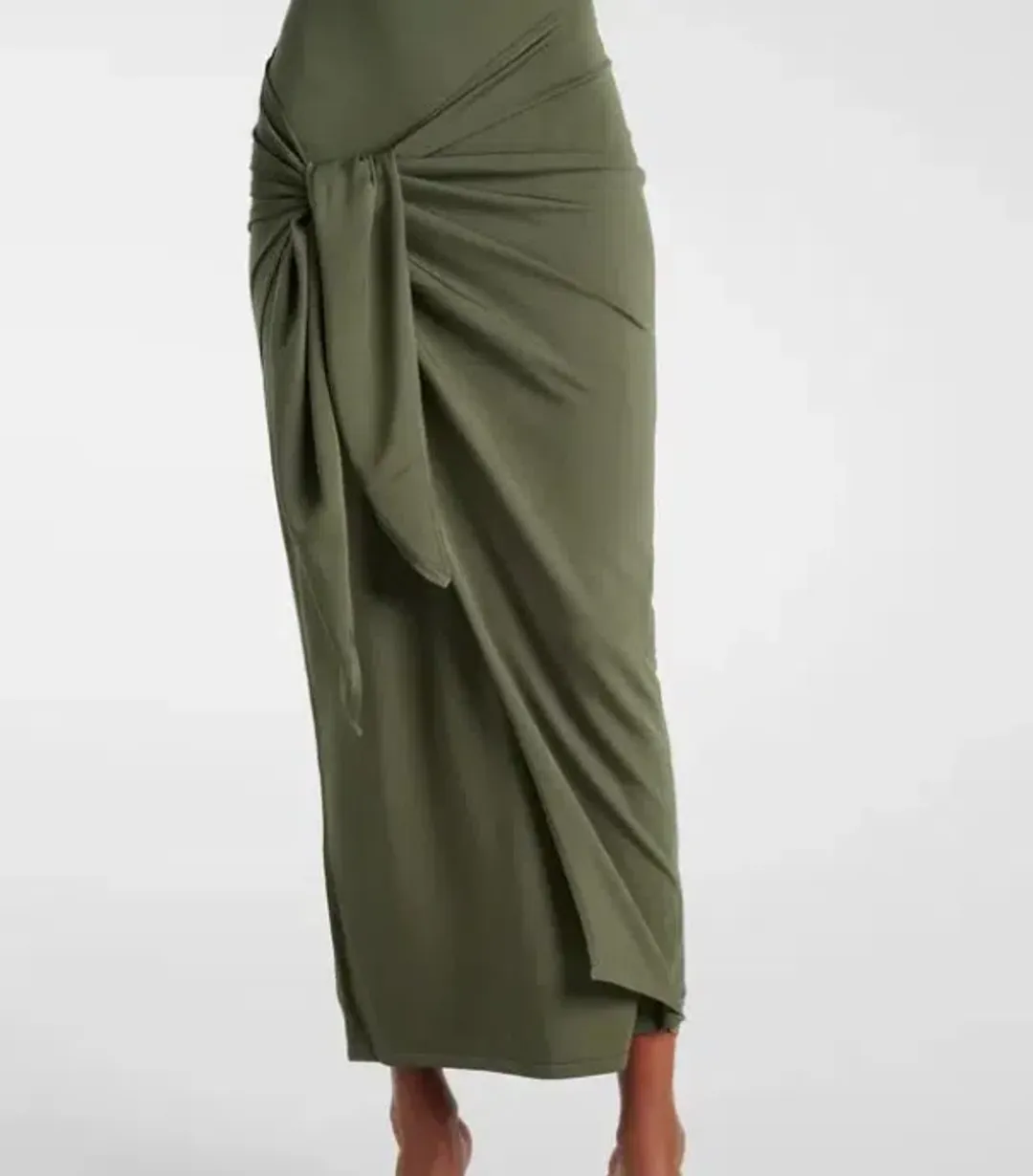 Sir The Label Khaki Yolana Tie Dress - Size 3/ 12 AU for rent on The Volte - main image