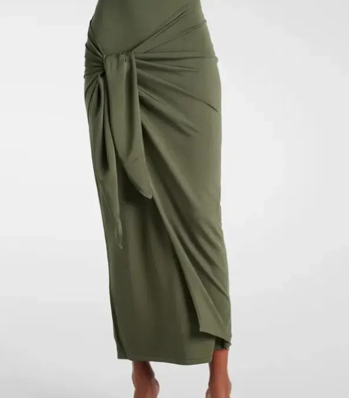 Sir The Label Khaki Yolana Tie Dress - Size 3/ 12 AU - Image 4