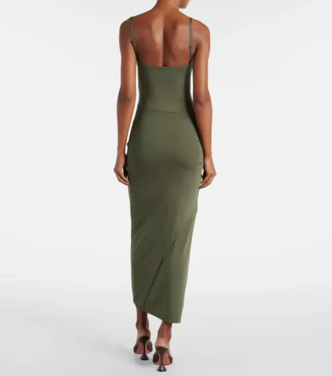 Sir The Label Khaki Yolana Tie Dress - Size 3/ 12 AU for rent on The Volte - main image