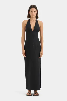 Sir The Label Black Violet Halter Midi Dress - Size 2 /10 AU for rent on The Volte - image 1