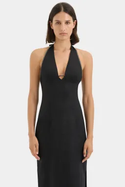 Sir The Label Black Violet Halter Midi Dress - Size 2 /10 AU for rent on The Volte - image 4