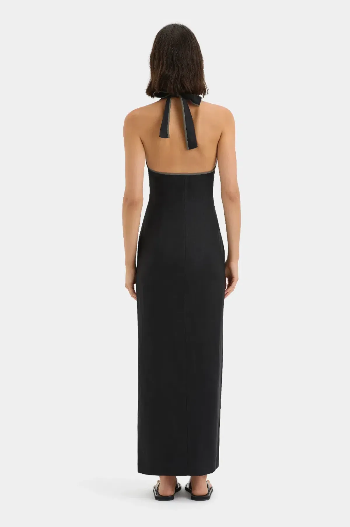 Sir The Label Black Violet Halter Midi Dress - Size 2 /10 AU - Image 3