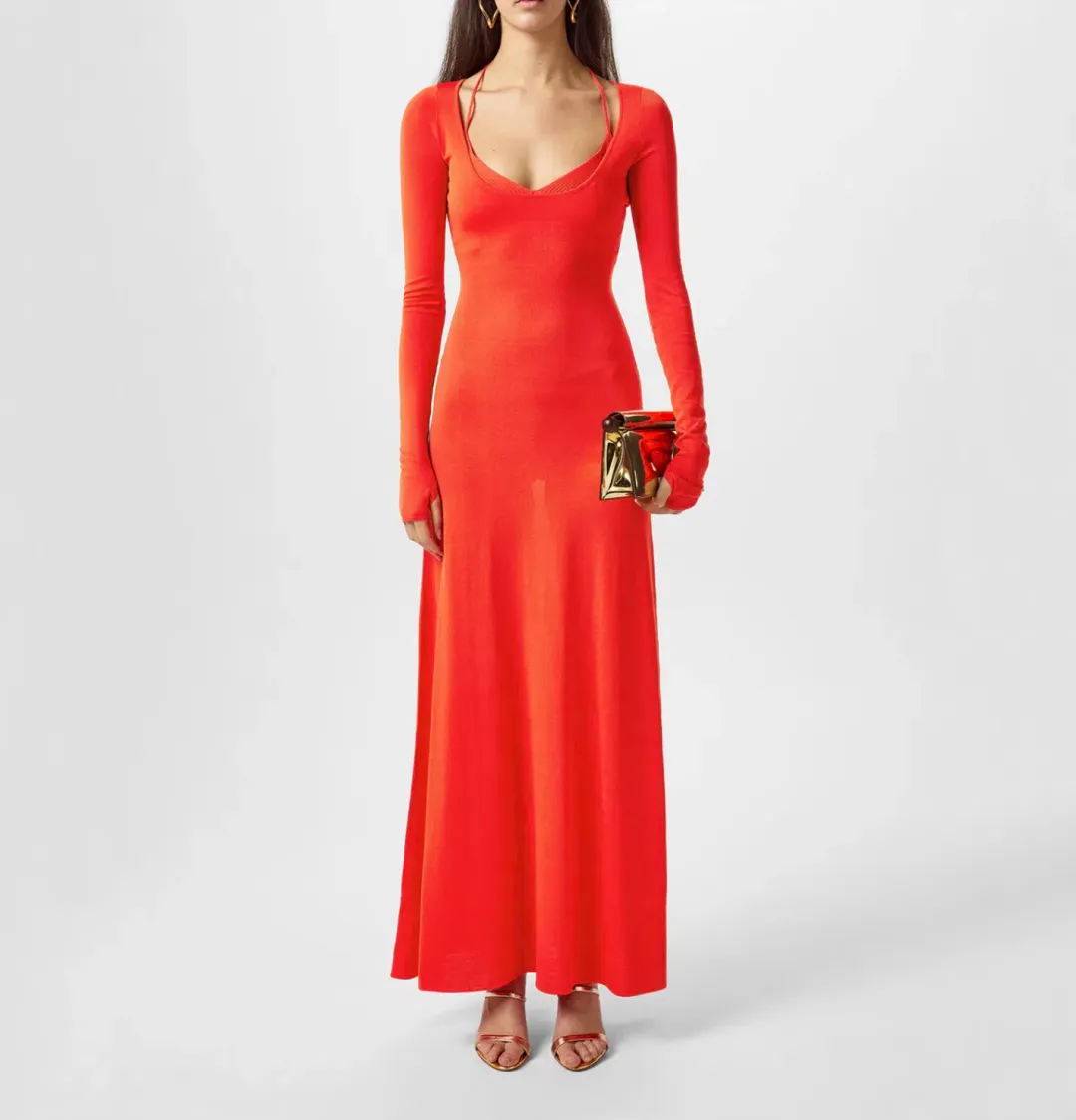BWT Sir The Label Tangerine Valejo Halter Dres - Size 1/8 AU for rent on The Volte - main image