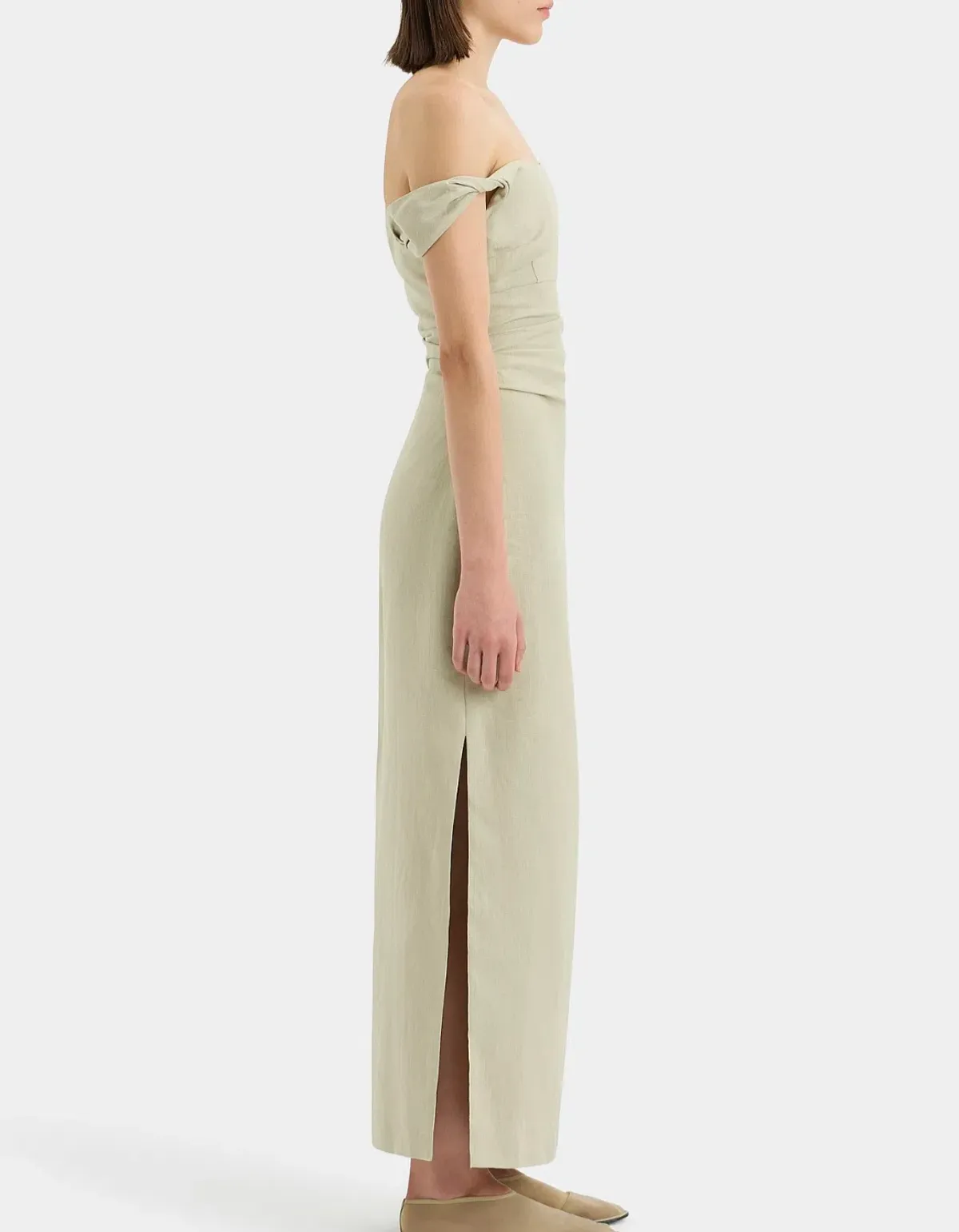 Sir The Label Olive Tamara Twist Midi Dress - Size 0 /6 AU - Image 2