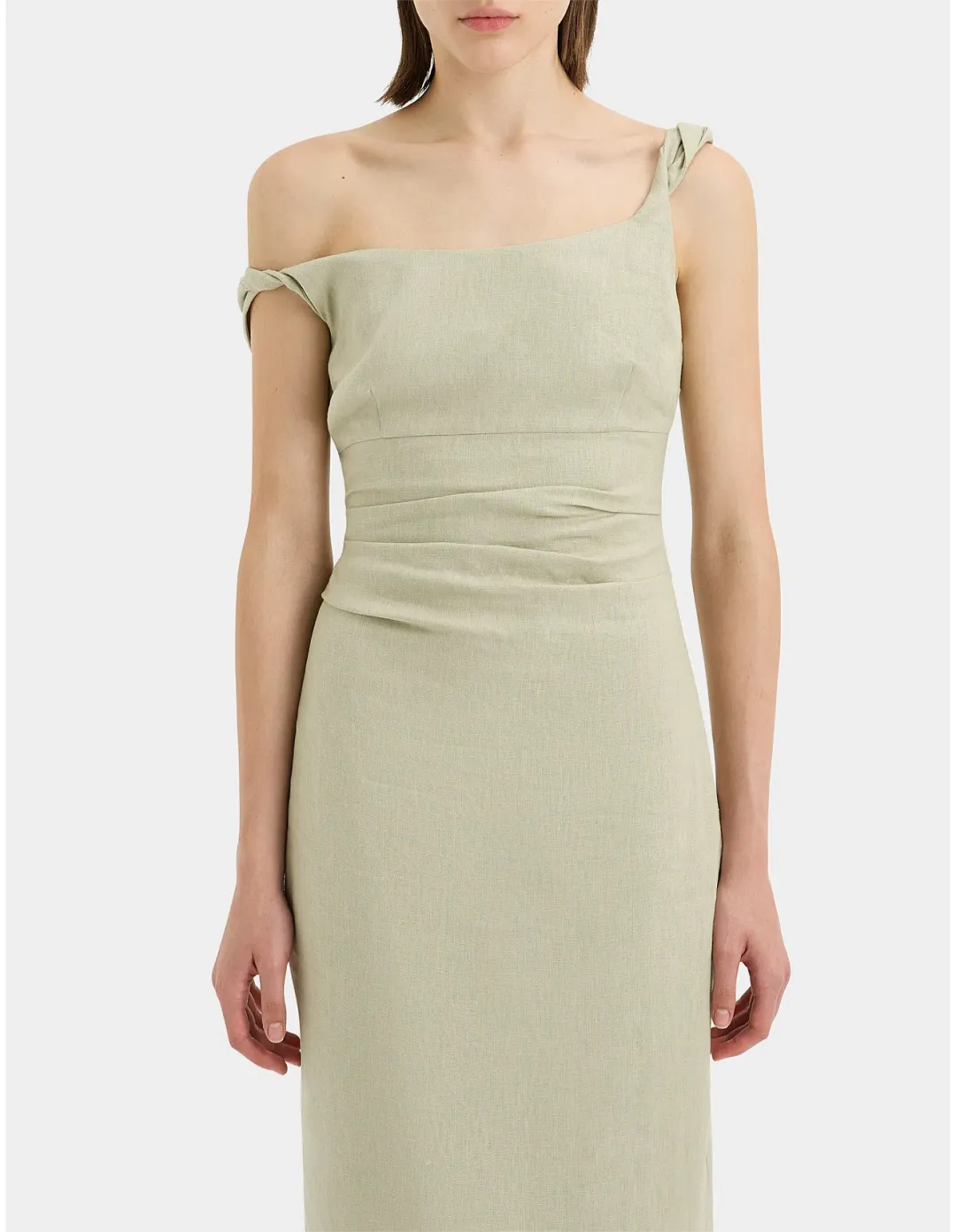 Sir The Label Olive Tamara Twist Midi Dress - Size 0 /6 AU for rent on The Volte - main image