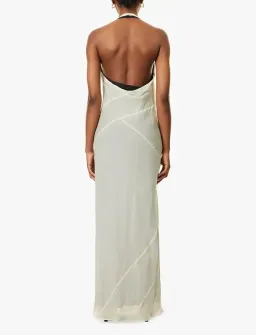 Sir The Label Light Sage Strobe Halter Dress - Size 0P /4 AU for rent on The Volte - image 4