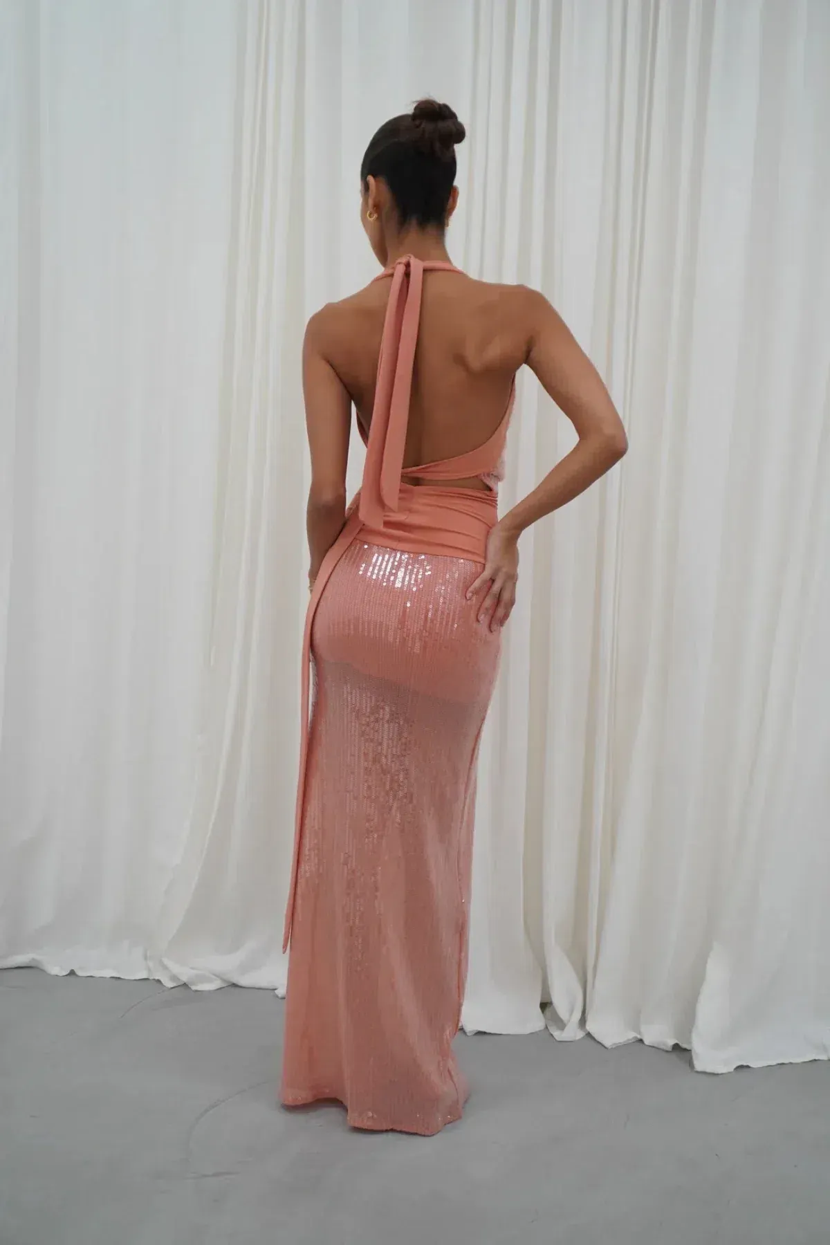 Deconduarte Lilou Dress Coral Size S / AU 6-8 - Image 5