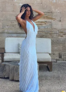 Jasook Noa Gown Powder Blue Size M / Au 10 for rent on The Volte - image 3