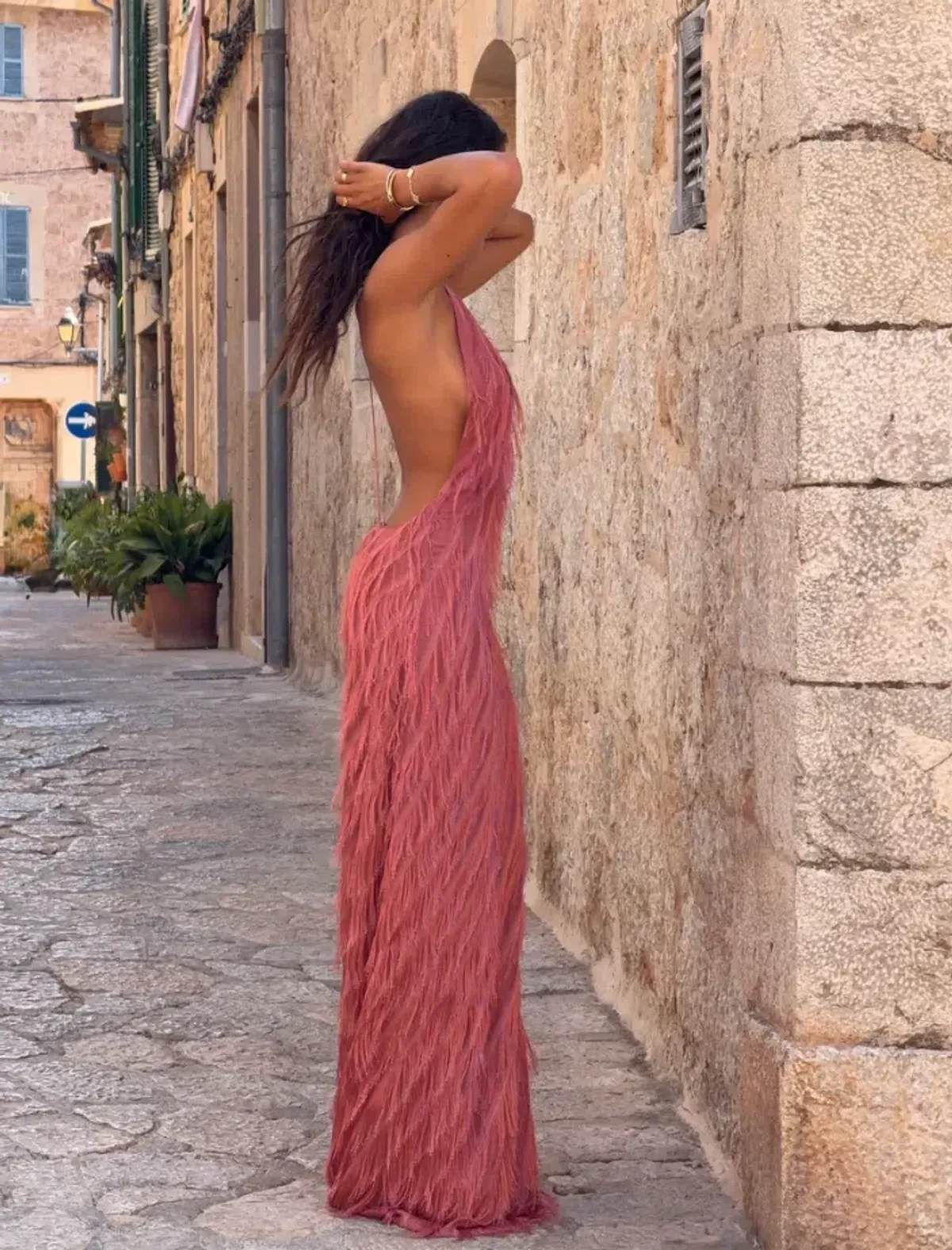 Jasook Noa Gown in Pink Peach (Size L / AU 12) - Image 3